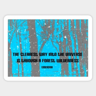 Forest Wilderness Emerson Quote Sticker